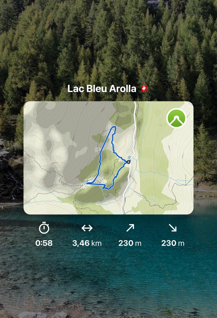 Lac Bleu hiking map